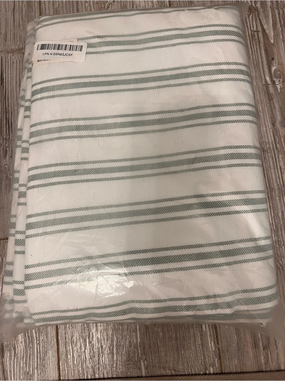 Striped Green White Window Cotton Curtains - Home Accents